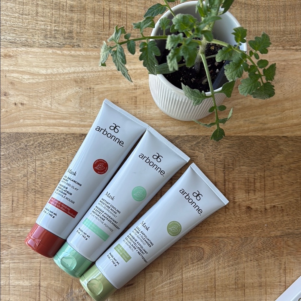 Arbonne Skincare Mask Red and Green Collection